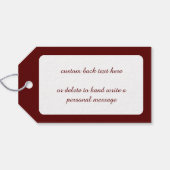 サンタ・クラウス玩具が下駄の靴を履くビンテージクリスマス ギフトタグ (裏面横)