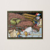 サンタ・クラウス玩具が下駄の靴を履くビンテージクリスマス ジグソーパズル (横)