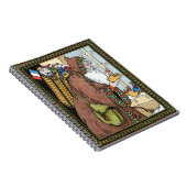 サンタ・クラウス玩具が下駄の靴を履くビンテージクリスマス ノートブック (右側)