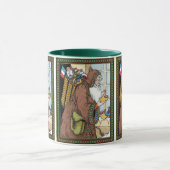 サンタ・クラウス玩具が下駄の靴を履くビンテージクリスマス マグカップ (中央)