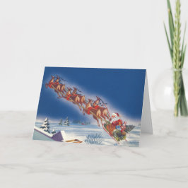 サンタ・クラウス・イン・スリーのヴィンテージ・クリスマスイブ シーズンカード