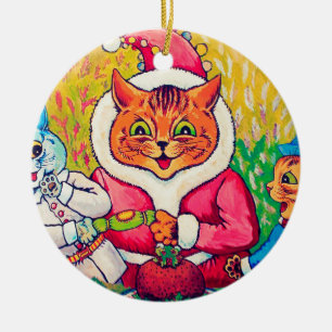 サンタ・クラウス・キャット・ルイワーイン セラミックオーナメント