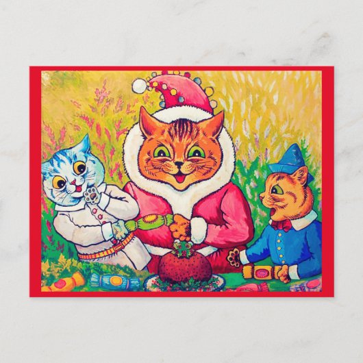 サンタ・クラウス・キャット・ルイワーイン ポストカード (正面)