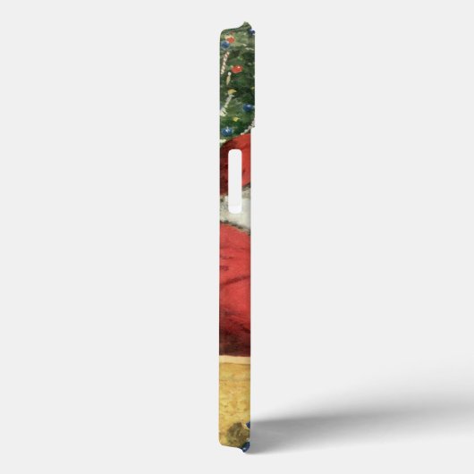 サンタ・クラウス・ラップの男の子、ヴィンテージ・クリスマス・ウィッシュ Case-Mate iPhoneケース (裏面 / 右)