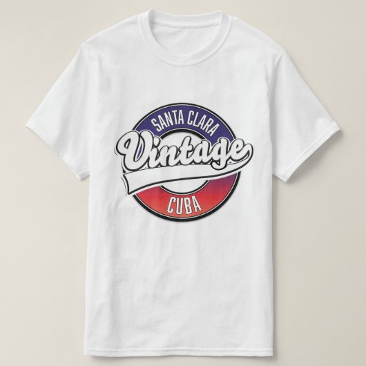 サンタ・クララ キューバ ヴィンテージ ロゴ Tシャツ (デザイン正面)