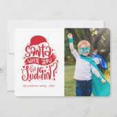 サンタ…クリスマスおもしろいのフォトカード シーズンカード (正面)