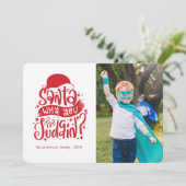 サンタ…クリスマスおもしろいのフォトカード シーズンカード (スタンド正面)