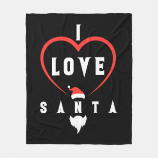 サンタ・クリスマスが大好き フリースブランケット