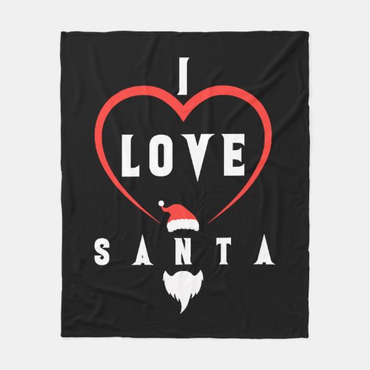 サンタ・クリスマスが大好き フリースブランケット (正面)
