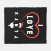 サンタ・クリスマスが大好き フリースブランケット (正面(横))