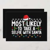 サンタ・クリスマスで自撮りをするだろう 招待状 (正面/裏面)