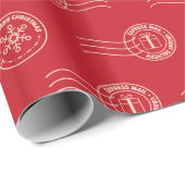 サンタ・クリスマスにかわいい手紙 ラッピングペーパー (ロールコーナー)