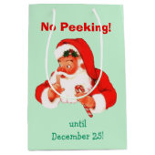 サンタ・クリスマスのピークなし ミディアムペーパーバッグ (正面)