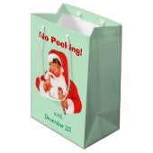 サンタ・クリスマスのピークなし ミディアムペーパーバッグ (裏面アングル)