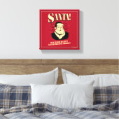 サンタ:クリスマスの朝の空の袋 キャンバスプリント (インサイチュ (寝室))