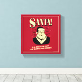 サンタ:クリスマスの朝の空の袋 キャンバスプリント (インサイチュ (ウッドフロア))