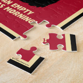 サンタ:クリスマスの朝の空の袋 ジグソーパズル (側面)