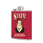 サンタ：クリスマスの朝の空の袋 フラスク (左)