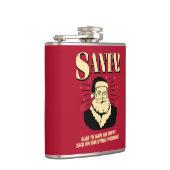 サンタ：クリスマスの朝の空の袋 フラスク (右)