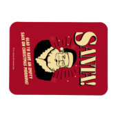 サンタ：クリスマスの朝の空の袋 マグネット (横)