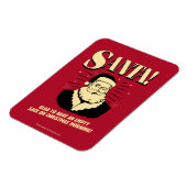 サンタ：クリスマスの朝の空の袋 マグネット (左側)