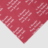 サンタ・クリスマスの赤いパーソナライズされた恋 薄葉紙 (詳細)