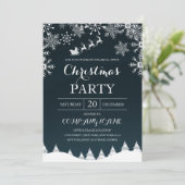 サンタ・クリスマスの雪企業の片 招待状 (スタンド正面)