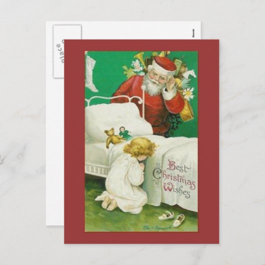 サンタ・クリスマスの願い シーズンポストカード (正面/裏面)