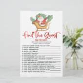 サンタ・クリスマスはゲストの赤ちゃんシャワーゲームを見つける 便箋 (スタンド正面)