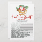 サンタ・クリスマスはゲストの赤ちゃんシャワーゲームを見つける 便箋 (正面/裏面)