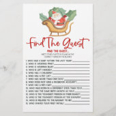 サンタ・クリスマスはゲストの赤ちゃんシャワーゲームを見つける 便箋 (正面)