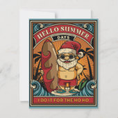 サンタ クリスマスを忘れて夏の楽しみ サンタはホホホのためなら何でもする シーズンカード (正面)