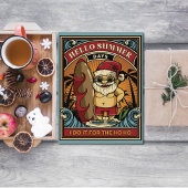 サンタ クリスマスを忘れて夏の楽しみ サンタはホホホのためなら何でもする シーズンカード