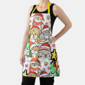 サンタ・クリスマスを飾る可愛い猫 エプロン (インサイチュ)