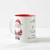 サンタ・クリスマスイブ用ミルク ツートーンマグカップ (正面左)