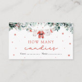 サンタ・クリスマスキャンディーズ赤ちゃんシャワーゲームの数 エンクロージャーカード (正面)