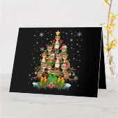 サンタ クリスマスツリー ライト フェレット 妖精 トナカイ 家族 F カード (黄色い花)