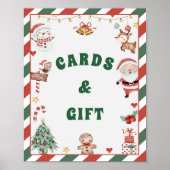 サンタ・クリスマステーブルの看板 ポスター (正面)