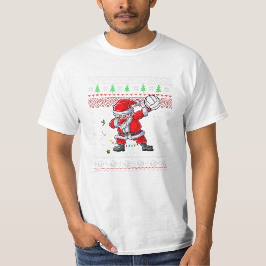 サンタ・クリスマスバレーボール Tシャツ (正面)