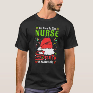 サンタ クリスマスパジャマ 看護師に優しくね クリスマス Tシャツ