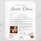 サンタ・クリスマスパーソナライズされたおもしろいからの手紙 (正面/裏面)