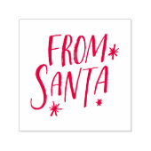 サンタ・クリスマスプレゼントからブラシをかけられる セルフインキングスタンプ (デザイン)