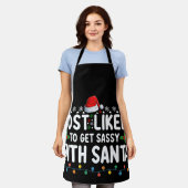 サンタ・クリスマスホリで生意気な生活を送る可能性が高い エプロン (着用した状態)
