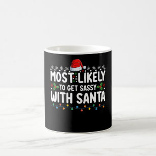 サンタ・クリスマスホリで生意気な生活を送る可能性が高い コーヒーマグカップ
