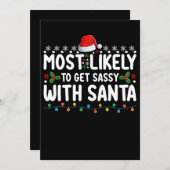サンタ・クリスマスホリで生意気な生活を送る可能性が高い 招待状 (正面/裏面)