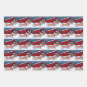 サンタ・クリスマスラップ付きサックス・ブリッジ/グレイハウンズ ラッピングペーパーシート (正面3)