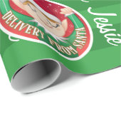 サンタ・クリスマスレッドnグリーン小妖精や小人 ラッピングペーパー (ロールコーナー)