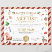 サンタ・クリスマス公式ニスリスト証明書 (正面)