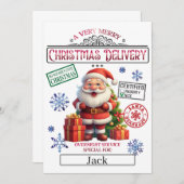 サンタ・クリスマス公式ニスリスト証明書 招待状 (正面/裏面)