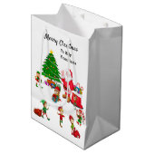 サンタ&クリスマス小妖精や小人DIY名前をカスタムする・オブ・チャイルド ミディアムペーパーバッグ (正面アングル)